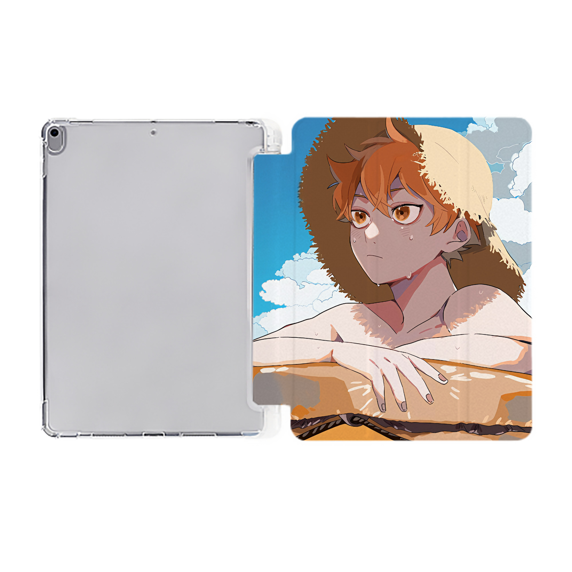 （画像用） ハイキュー!! Haikyu!! IPad ケース ペン収納付き 三つ折りスタンド PUレザー×シリコン 対応機種9.5/10.5/10.9インチ